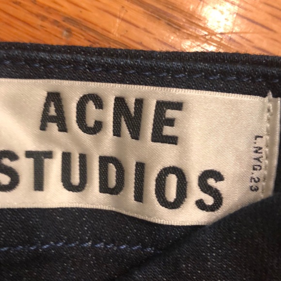 ACNE DARK INDIGO SUPER SKINNY UNIQUE JEANS - Picture 7 of 8